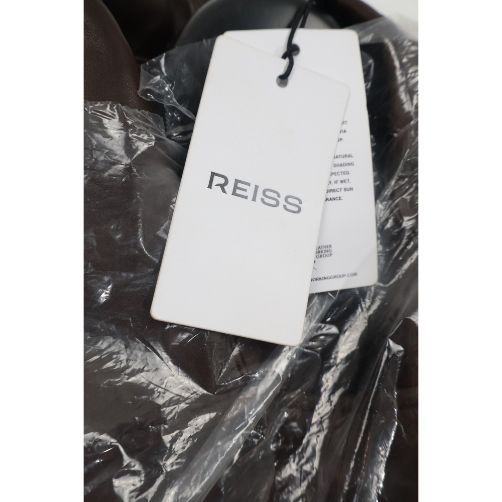 Reiss Hattie Leather Trench Coat 6 Chocolate Brown 100%  Leather Retail $1245 - Picture 7 of 11